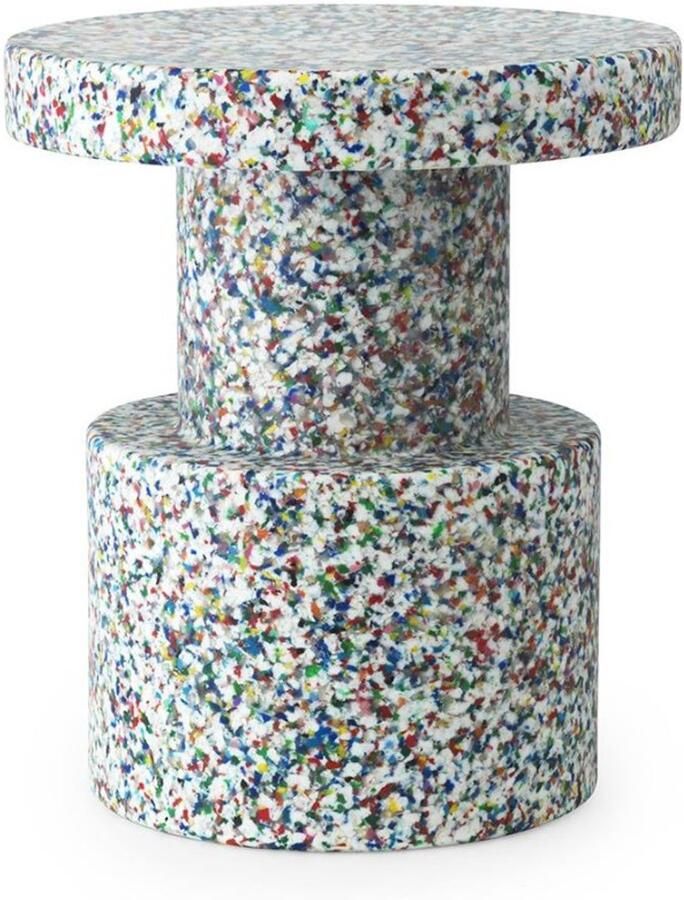 Normann Copenhagen Bit Stool Bijzettafel Wit Multi H 42 x Ø 36 cm
