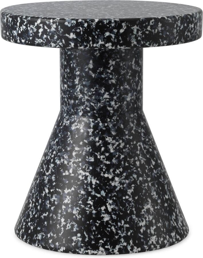 Normann Copenhagen Bit Stool Cone Bijzettafel Zwart-Wit H 42 x Ø 36 cm