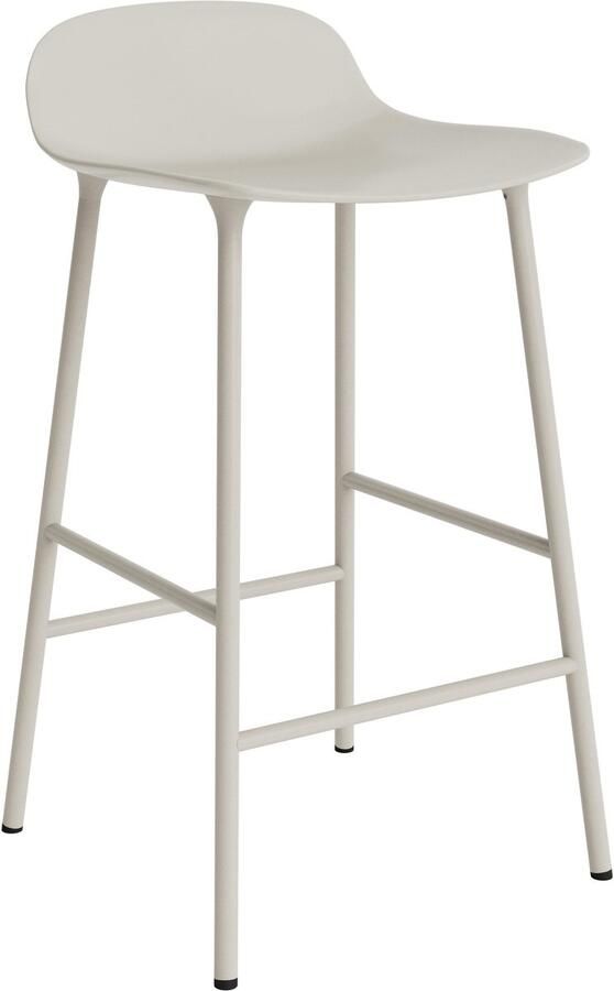 Normann Copenhagen Form Barstool Barkruk 65 Cm Met Stalen Onderstel Licht Grijs