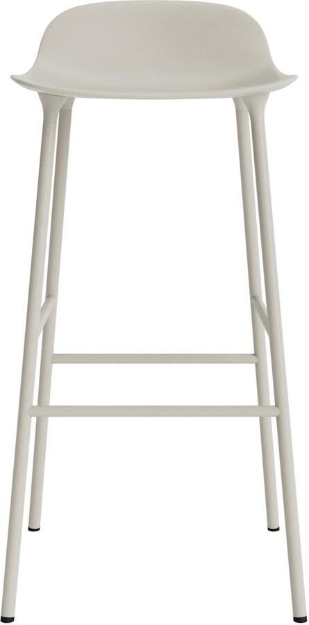 Normann Copenhagen Form Barstool Barkruk 75 Cm Met Stalen Onderstel Licht Grijs