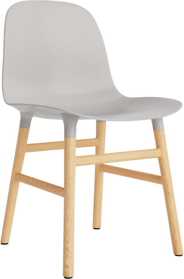 Normann Copenhagen Form Chair Stoel Met Eiken Onderstel Warm Grijs
