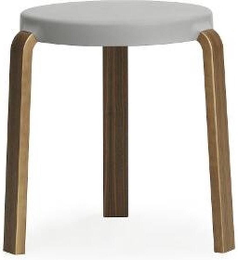 Normann Copenhagen Tap kruk grijs walnoot
