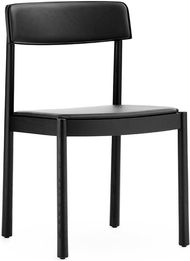 Normann Copenhagen Timb Eetkamerstoel Leer Zwart