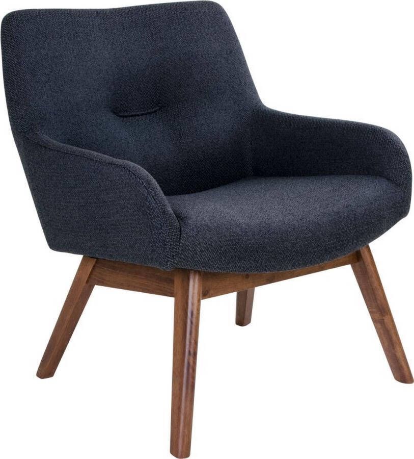House Nordic Lone fauteuil in donkergrijs met walnoothouten poten - Foto 1