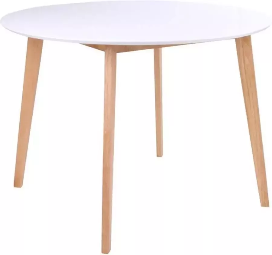 House Nordic Voos ronde eetkamertafel wit natuur Ø105 cm