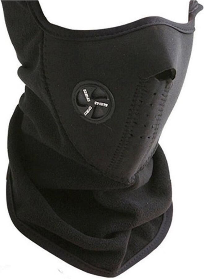 Northix Halfgelaatsmasker van neopreen zwart