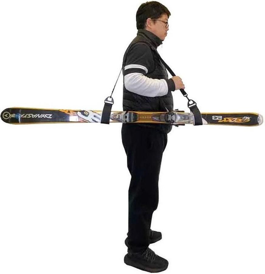 Northix Schouderriem voor snowboard en ski's zwart