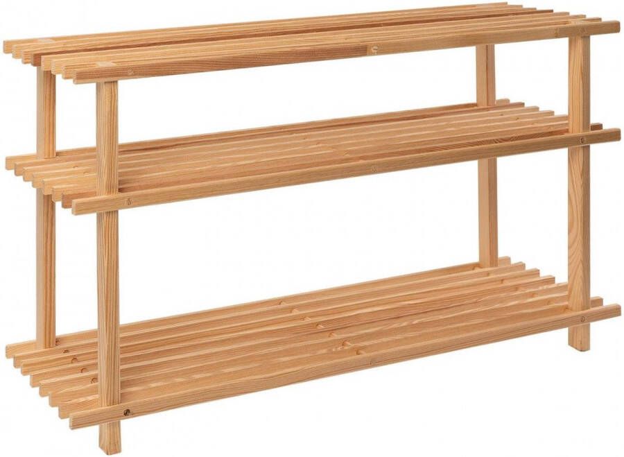 Northix Schoenenrek Drie Niveaus Hout