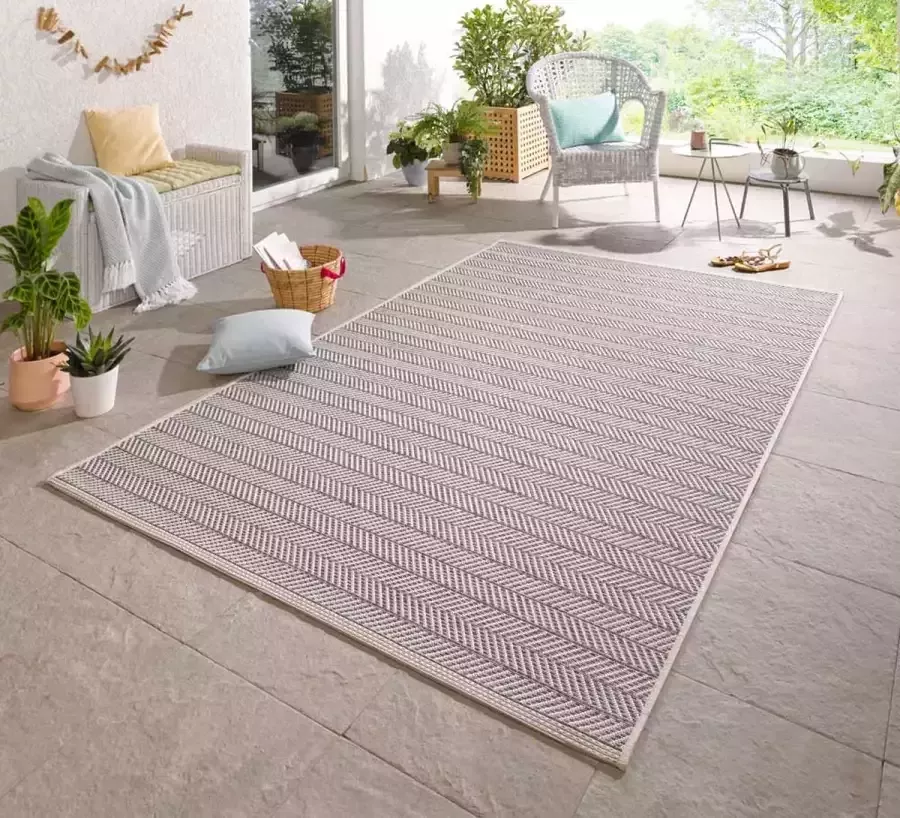 NORTHRUGS Vloerkleed Caribbean Geschikt voor binnen en buiten slijtvast en gemakkelijk in onderhoud platweefsel - Foto 2
