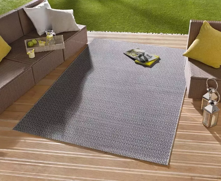 Northrugs Binnen & buiten vloerkleed Coin blauw 240x340 cm - Foto 5