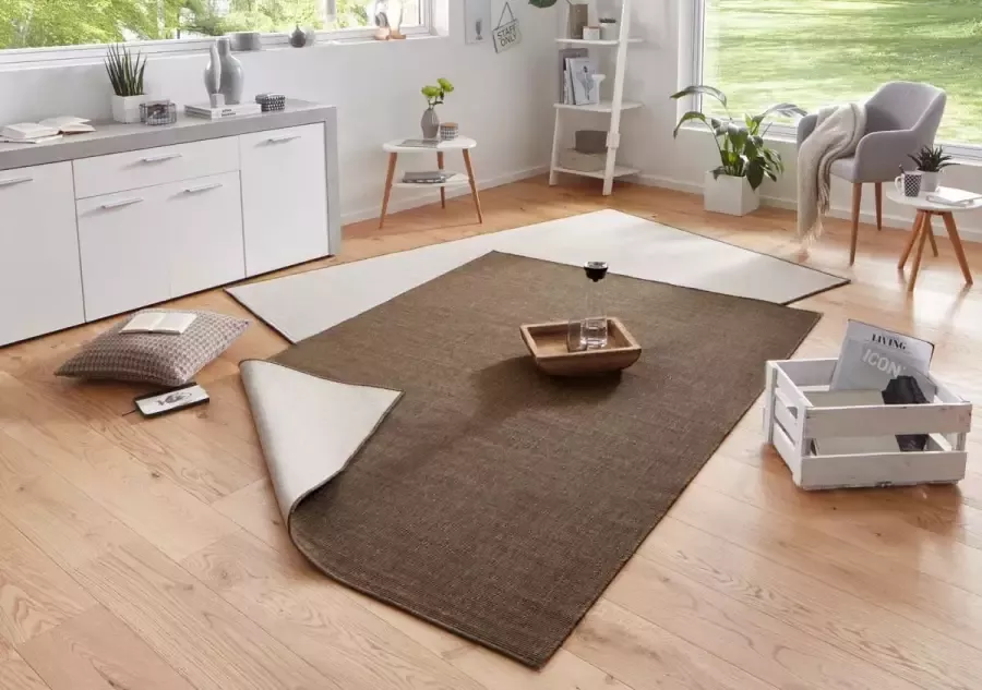 NORTHRUGS Vloerkleed Miami Geschikt voor binnen en buiten robuust gemakkelijk in onderhoud platweefsel keerbaar - Foto 6
