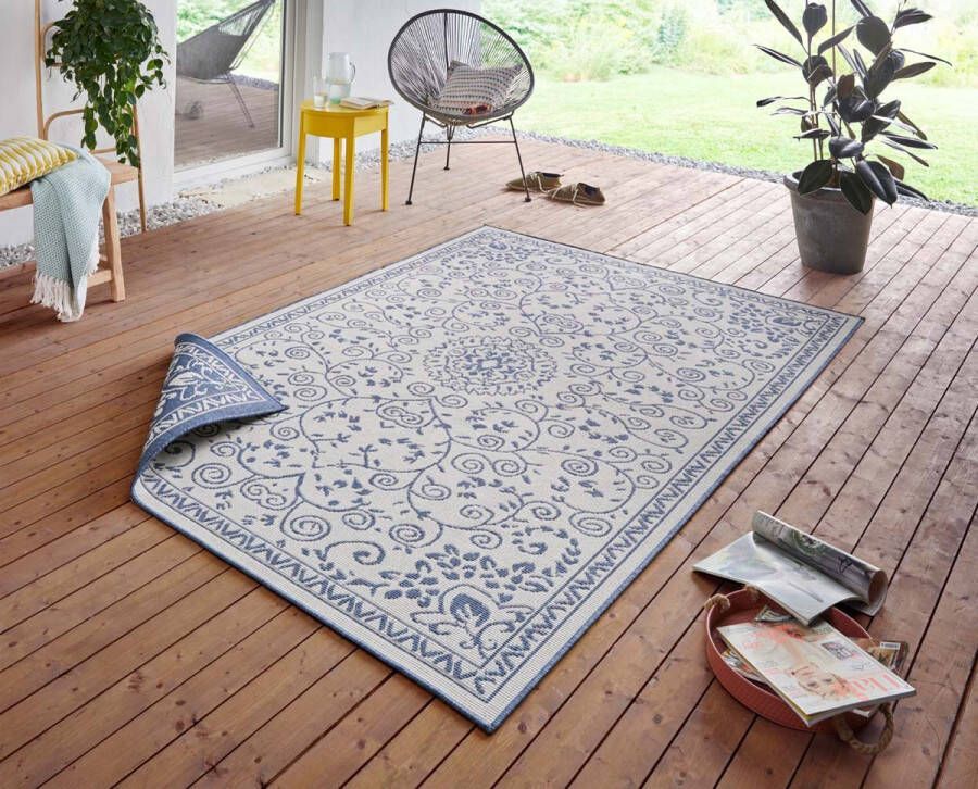 NORTHRUGS Twin Supreme Dubbelzijdig vloerkleed Versailles Blauw Crème