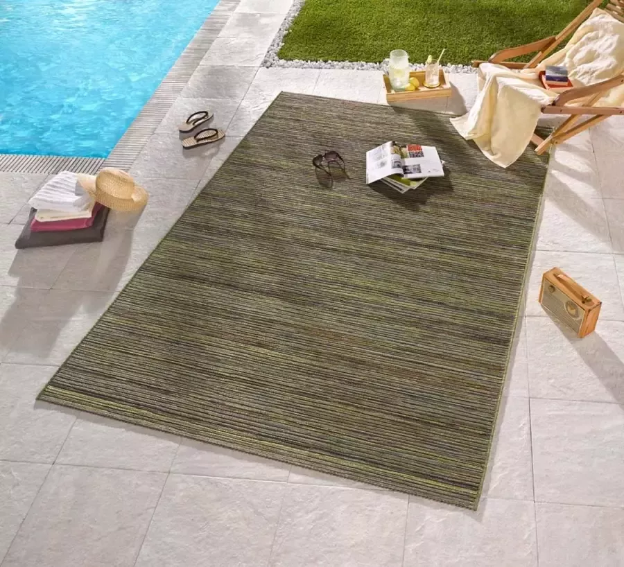NORTHRUGS Vloerkleed Lotus In- & outdoor platweefsel modern weerbestendig tuin woonkamer - Foto 3