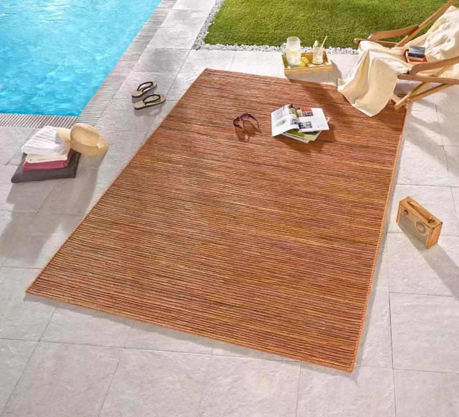 NORTHRUGS Vloerkleed Lotus In- & outdoor platweefsel modern weerbestendig tuin woonkamer - Foto 4