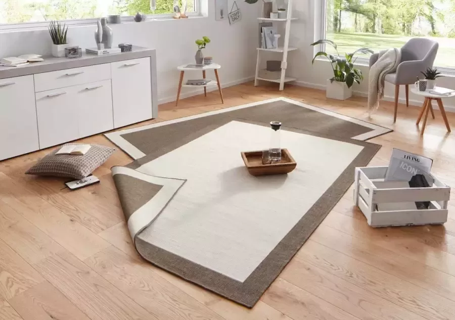 NORTHRUGS Vloerkleed Panama tweezijdig te gebruiken kleed Geschikt voor binnen en buiten robuust gemakkelijk in onderhoud platweefsel - Foto 4