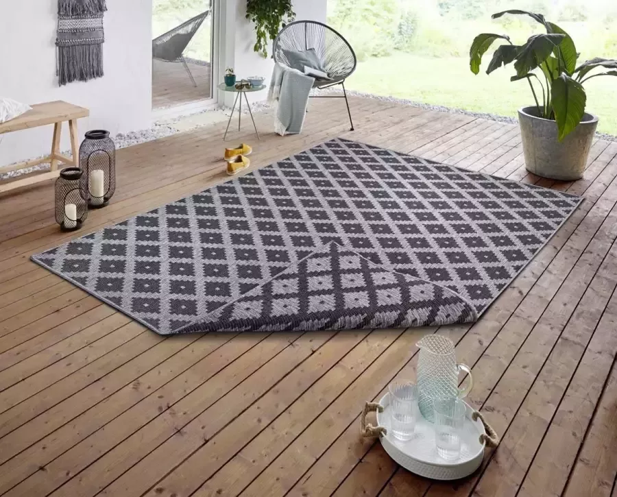 NORTHRUGS Vloerkleed Nizza omkeerbaar tapijt Binnen- en buitengebruik weerbestendig balkon loper woonkamer waterbestendig - Foto 3
