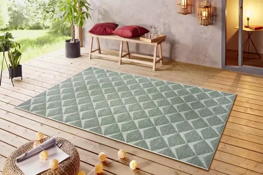 NORTHRUGS Vloerkleed Escala Platweefsel visgraat design afgehecht robuust gemakkelijk in onderhoud - Foto 2