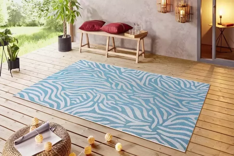 NORTHRUGS Vloerkleed Cebra Platweefsel zebradessin afgehecht robuust gemakkelijk in onderhoud - Foto 2