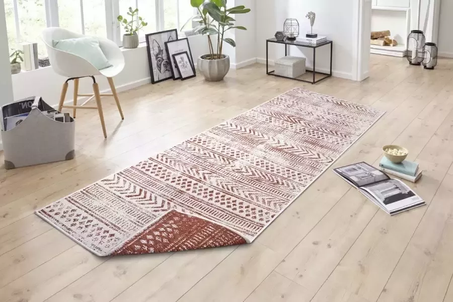 NORTHRUGS Vloerkleed BIRI tweezijdig te gebruiken kleed Binnen- en buitengebruik weerbestendig balkon loper woonkamer waterbestendig boho - Foto 3