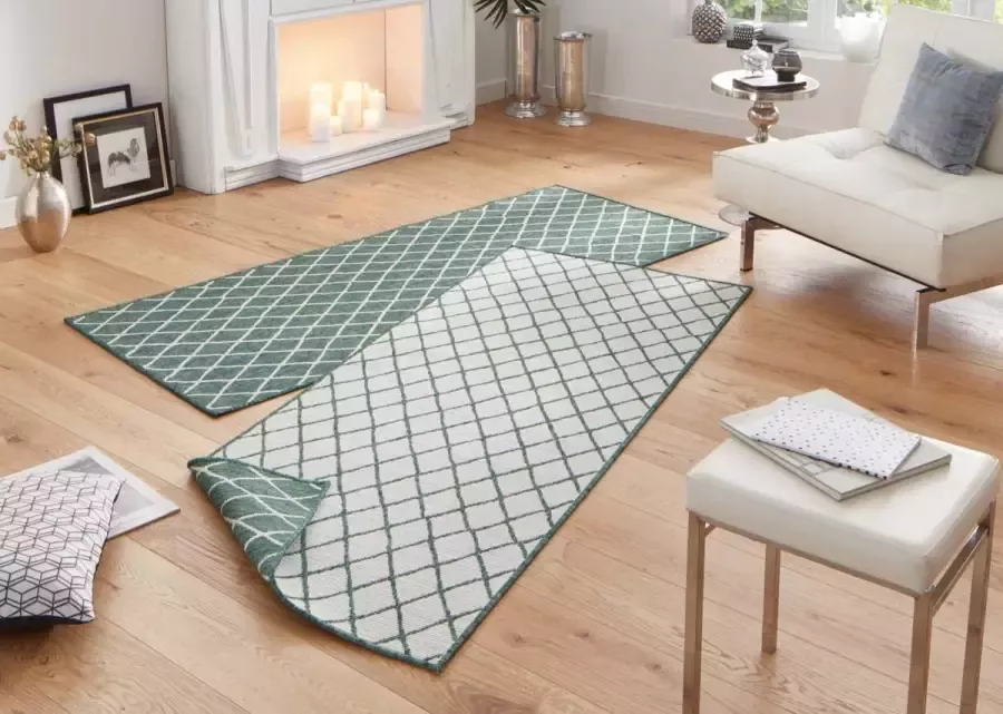 NORTHRUGS Vloerkleed Malaga tweezijdig te gebruiken kleed Binnen- en buitengebruik weerbestendig balkon loper woonkamer waterbestendig - Foto 6
