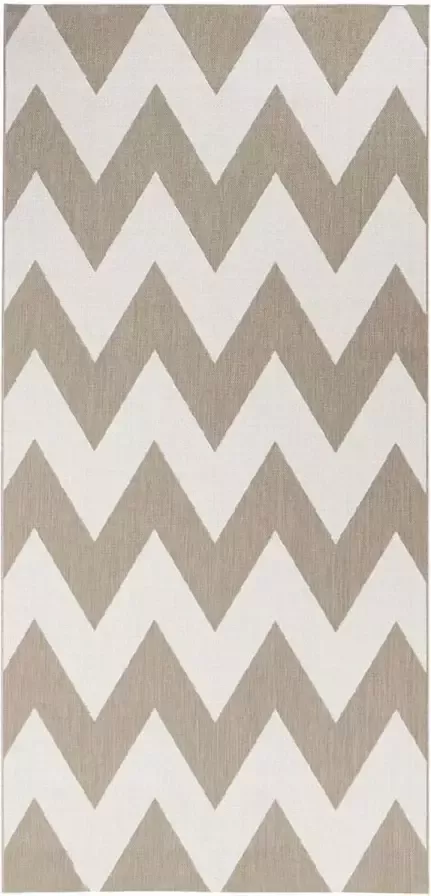 Northrugs Loper binnen & buiten zigzag Unique beige 80x200 cm - Foto 2