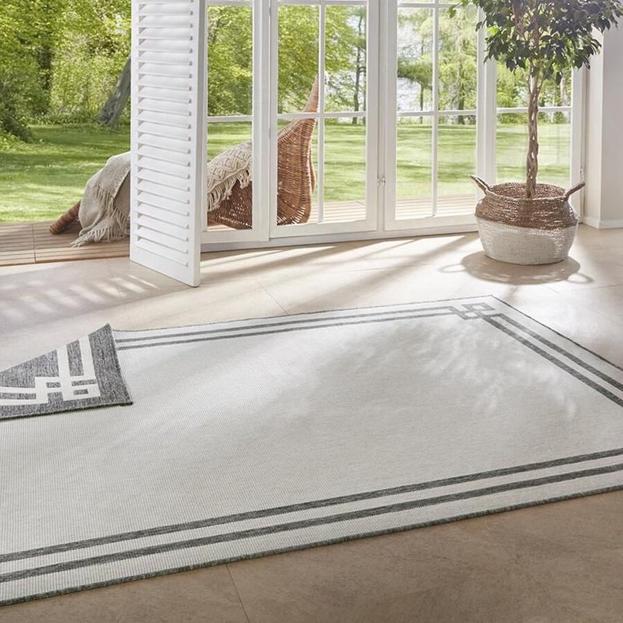 NORTHRUGS Vloerkleed Manito Geschikt voor binnen en buiten robuust gemakkelijk in onderhoud platweefsel keerbaar