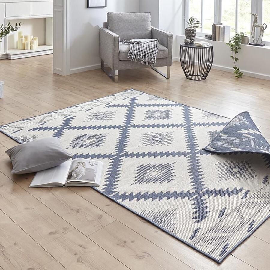 HANSE Home Vloerkleed Malibu omkeerbaar tapijt Binnen- en buitengebruik weerbestendig balkon loper woonkamer waterbestendig