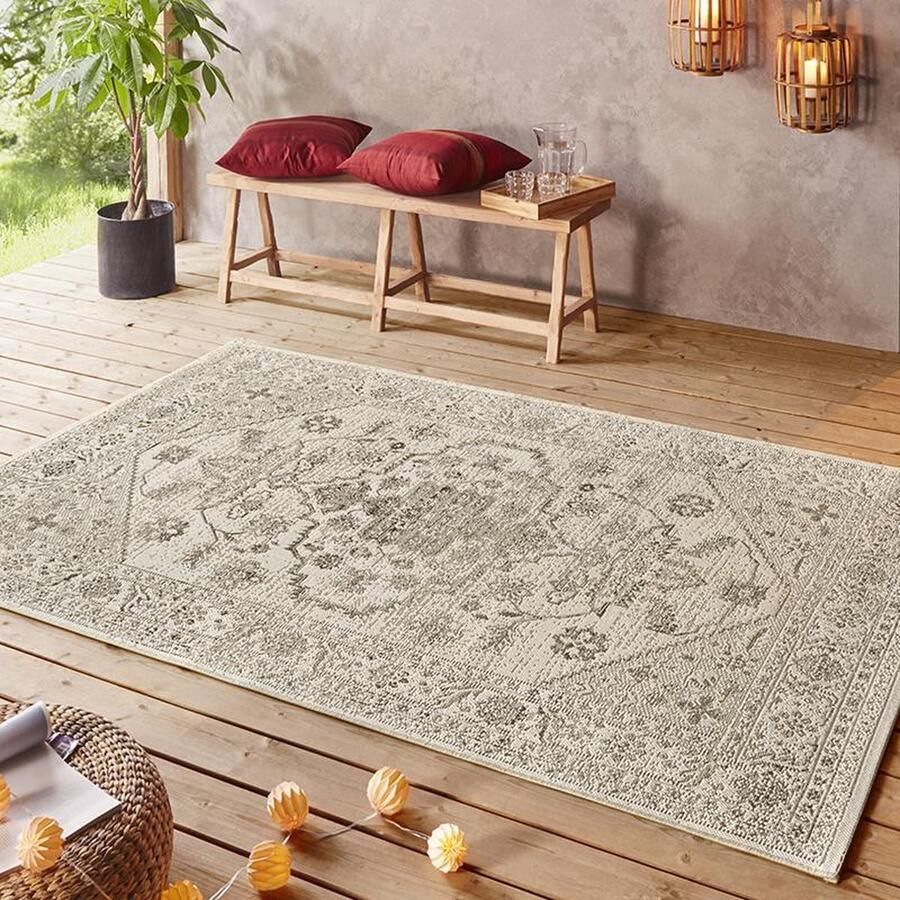 NORTHRUGS Vloerkleed Navarino In- & outdoor vloerkleed vintage oriëntaals balkon woonkamer