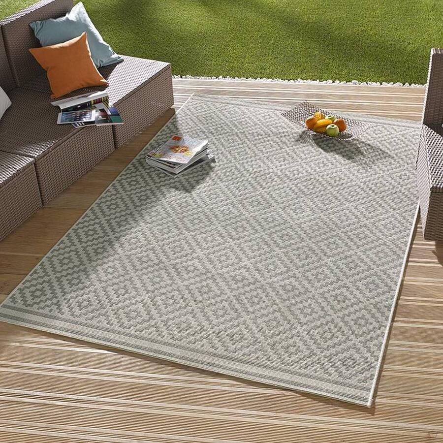 HANSE Home Vloerkleed Ruit Binnen- en buitengebruik weerbestendig balkon loper woonkamer terras ruit - Foto 5