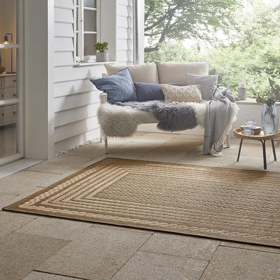 HANSE Home Vloerkleed Limonero In-& Outdoor vlakweefsel sisal-look Scandi tuin woonkamer