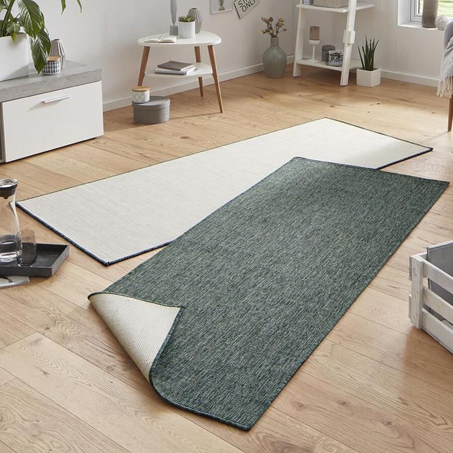 HANSE Home Vloerkleed Miami omkeerbaar tapijt Binnen- en buitengebruik weerbestendig balkon loper woonkamer waterbestendig