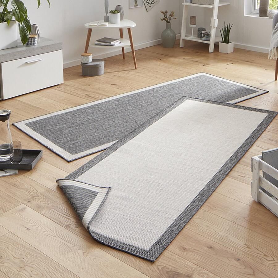 HANSE Home Vloerkleed Panama tweezijdig te gebruiken kleed Binnen- en buitengebruik weerbestendig balkon loper woonkamer waterbestendig