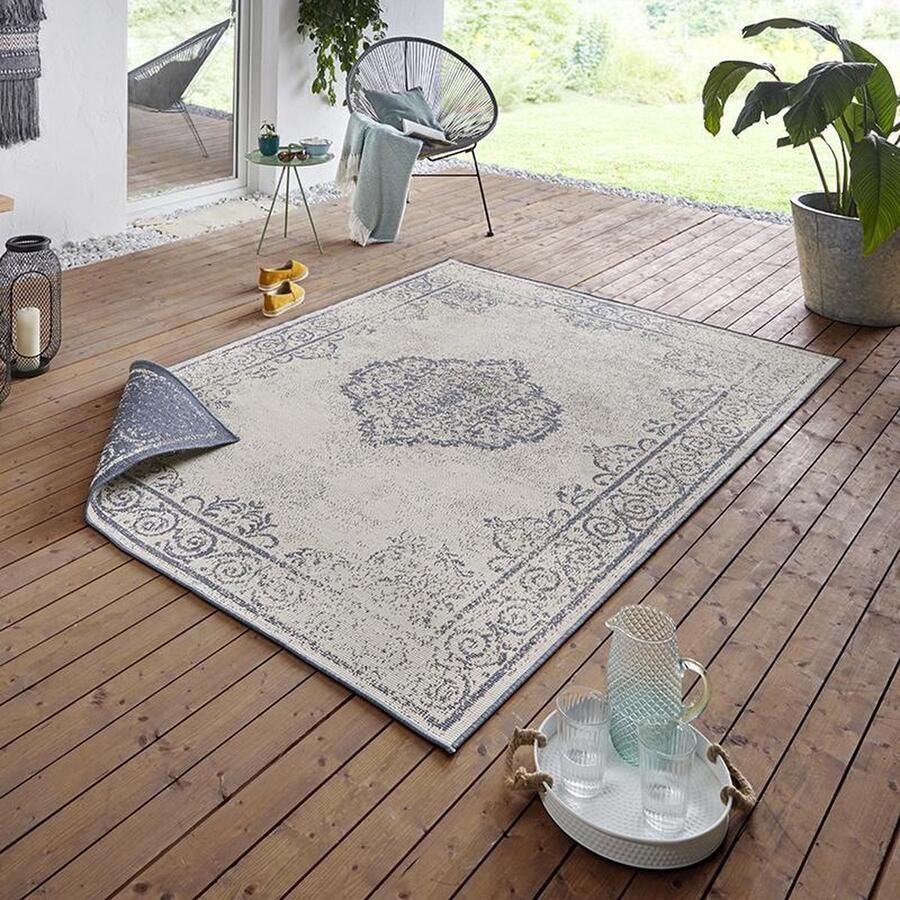 NORTHRUGS Vloerkleed CEBU tweezijdig te gebruiken kleed In- & outdoor weerbestendig balkon woonkamer waterbestendig oriëntaals