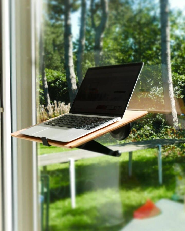 NOTADESK Laptop Stand Sit Sta Bureau Verhoger Standaard FSC Bamboo Laptopstandaard Laptophouder Laptoptafel Computer Tafel Houder Thuiswerken op Kantoor & Buiten Meer Energie & Productiviteit