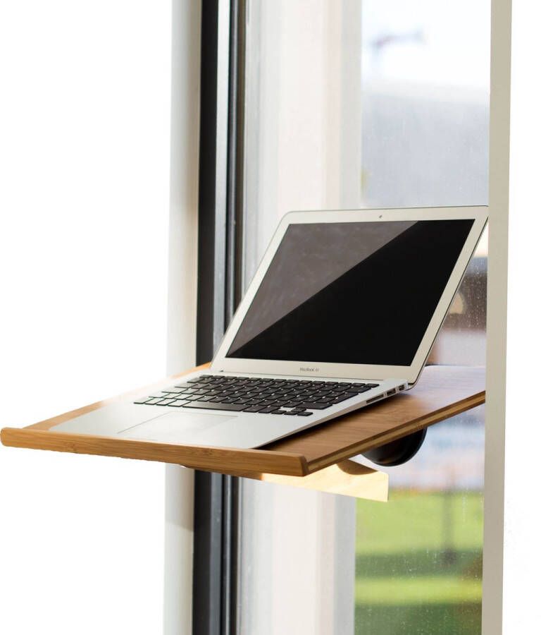 NOTADESK Laptop Stand Sit Sta Bureau Verhoger Standaard FSC Bamboo Laptopstandaard Laptophouder Laptoptafel Computer Tafel Houder Thuiswerken op Kantoor & Buiten Meer Energie & iviteit