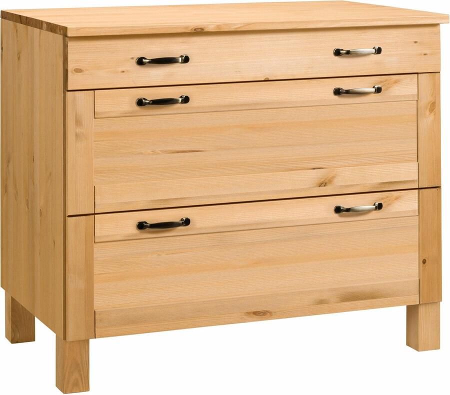 Notio Living Alby Opbergkast met 3 lades in grenen (85 x 100 x 60 cm) - Foto 2