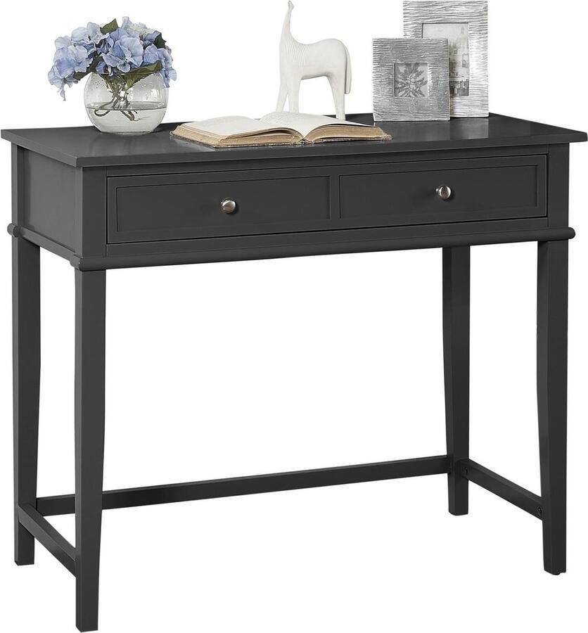 Notio Living Franklin|Schrijftafel met 1 lade in MDF zwart - Foto 2