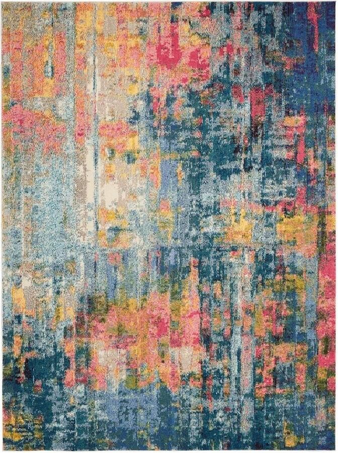 Nourison Vloerkleed Celestial Blue Yellow CES09 x 305 cm