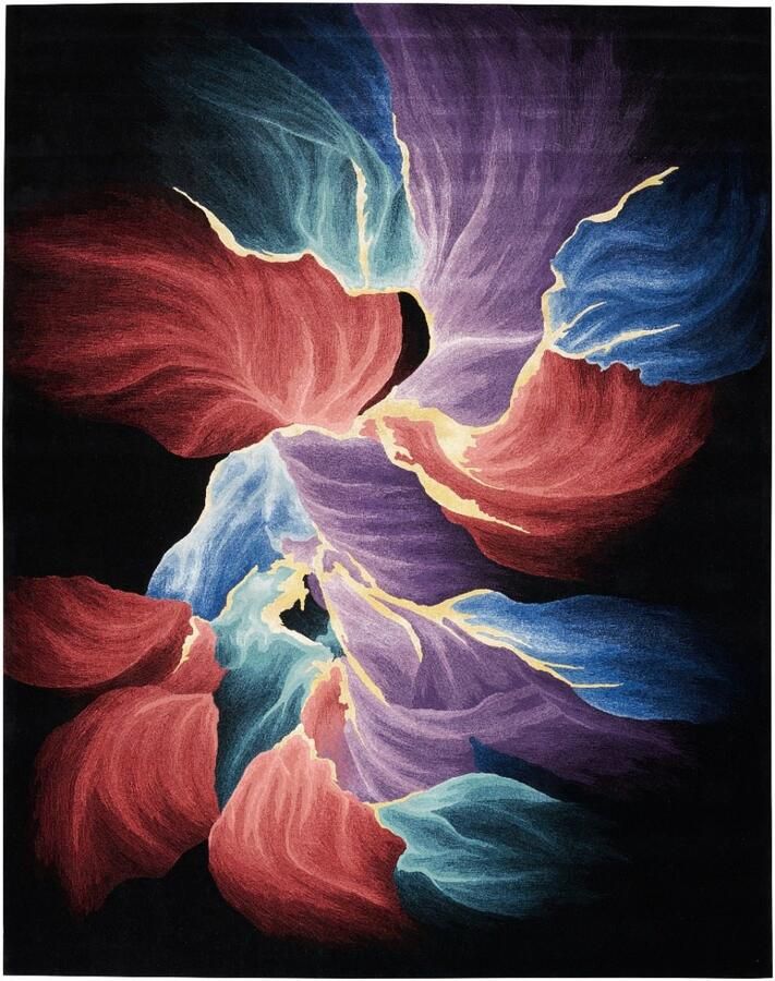 Nourison Vloerkleed Prismatic Black PRS34 x 297 cm