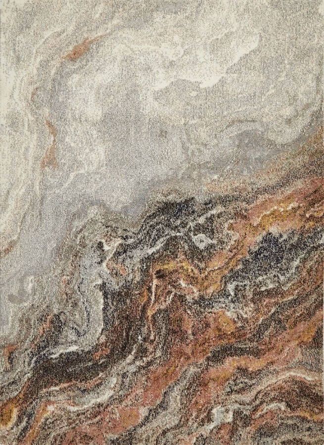 Concept Looms Nourison Amara Ivory Grey Taupe AMA01 Vloerkleed 120 x 170 cm Veelkleurigcolor Rectangular Polyester Woonkamer Abstract Design Eclectisch Modern