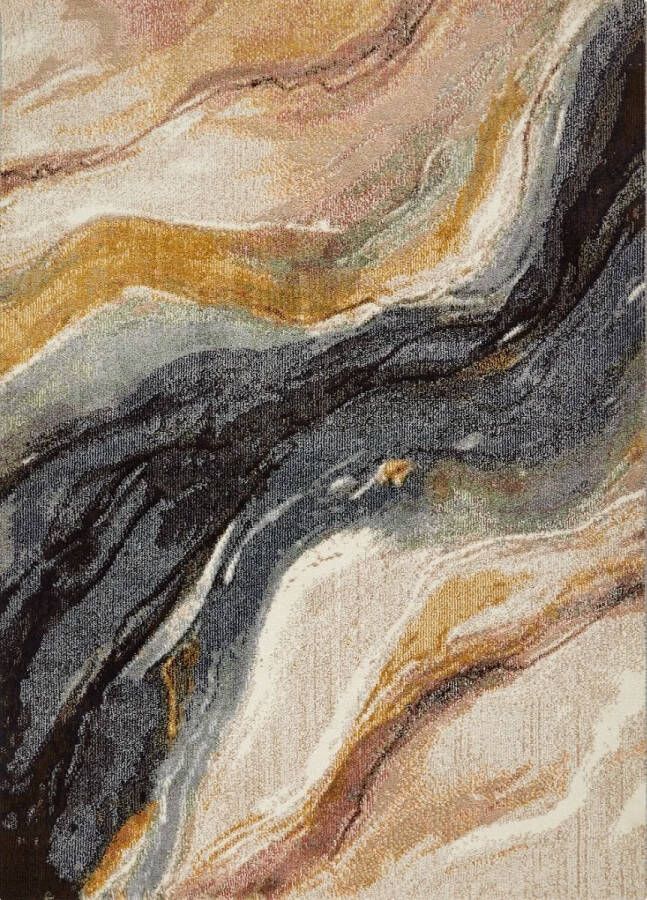 Concept Looms Nourison Amara Pearl Midnight AMA102 Vloerkleed 120 x 170 cm Veelkleurigcolor Rectangular Polyester Woonkamer Abstract Design Eclectisch Modern