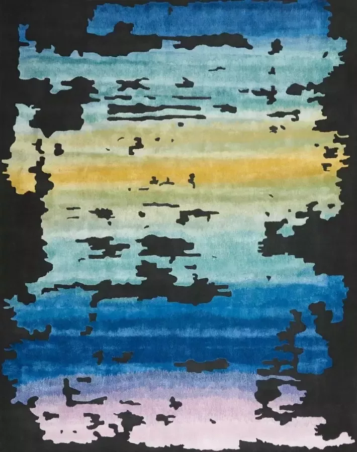 Nourison Vloerkleed Prismatic Black Multicolour PRS23 x 226 cm