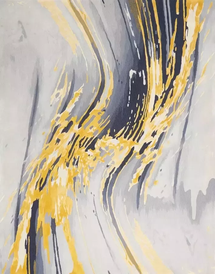 Nourison Vloerkleed Prismatic Grey Gold PRS24 x 226 cm