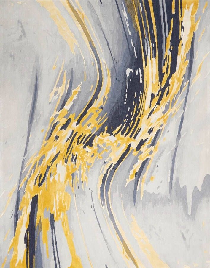 Nourison Vloerkleed Prismatic Grey Gold PRS24 x 297 cm