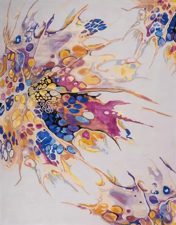 Nourison Vloerkleed Prismatic Grey Lilac Multi PRS20 x 297 cm