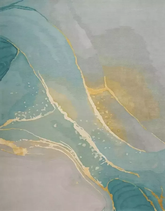 Nourison Vloerkleed Prismatic Grey Seafoam PRS27 x 297 cm