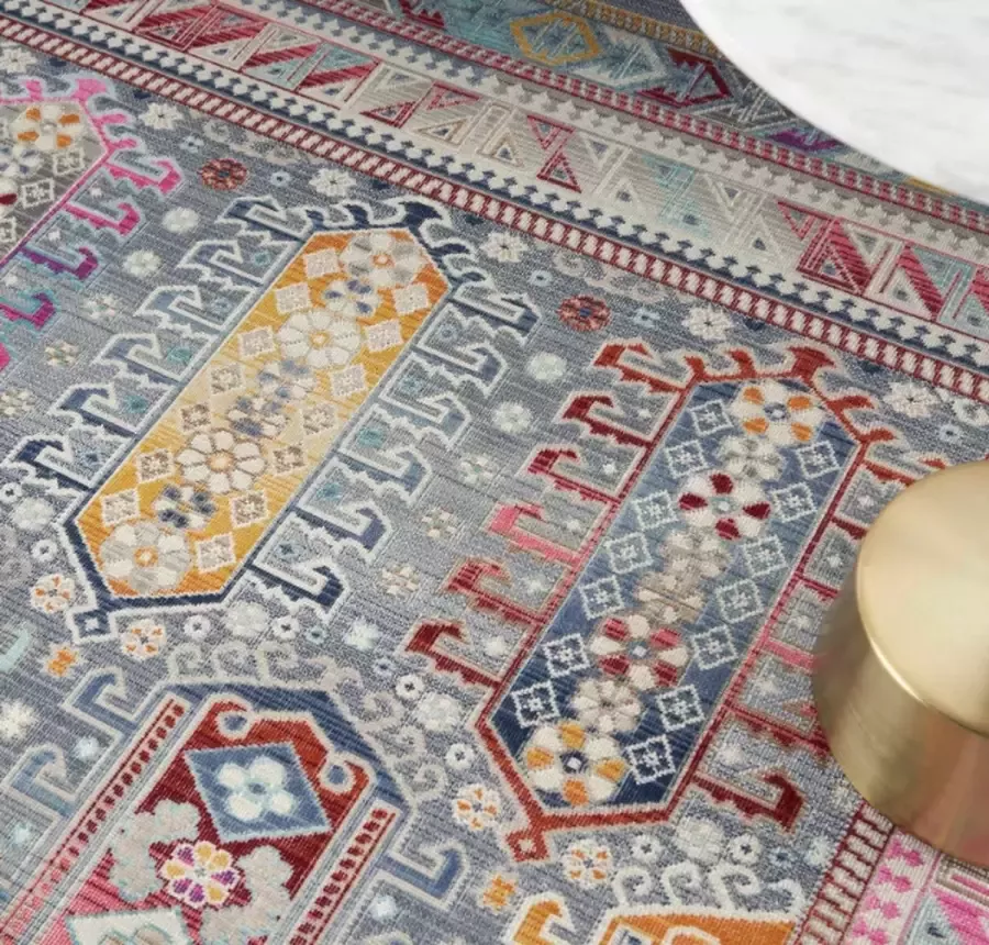 Nourison Vloerkleed loper 'Vintage Kashan VKA06' Grijs Multi 60x180 cm