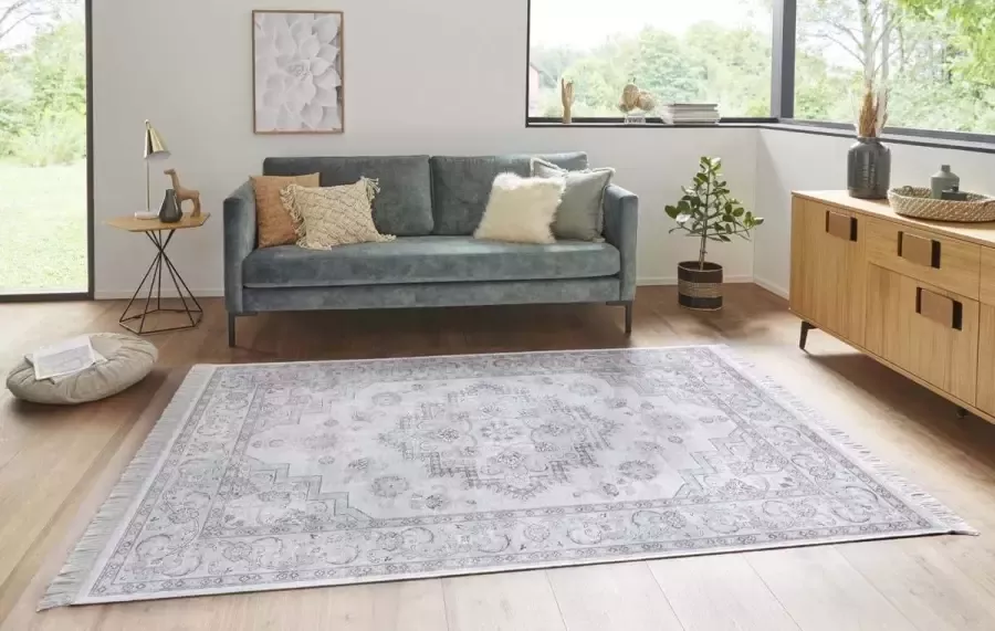 Nouristan Klassiek vloerkleed Antique Heriz lichtblauw roze 95x140 cm