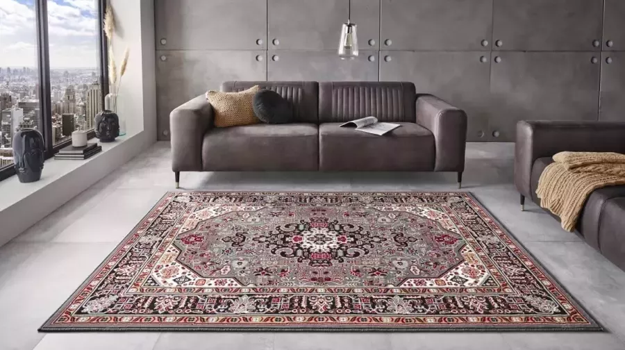 NOURISTAN Vloerkleed Skazar Isfahan Kortpolig orient loper vintage eetkamer woonkamer gang