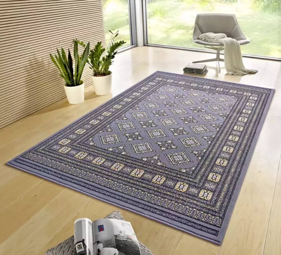 Nouristan Klassiek vloerkleed Sao Buchara grijs beige 80x250 cm
